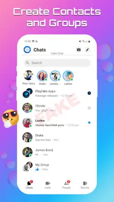 Fake chat Messenger Prank chat android App screenshot 7